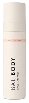 Bali Body Face Tan Mist - Dark Shade | Streak-Free, Fast Drying Facial Self Tanner | Hydrating Soothing Formula for All Skin Types | Vegan, Cruelty Free, Australian Made (100 ml/3.4 fl oz)