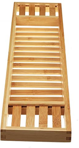 Vassoio per vasca da bagno 70 cm Mensola per vasca da bagno Mensola per ponte da bagno Caddy Vassoio portaoggetti per vasca da bagno Porta asciugamani per libri Vassoio organizzatore