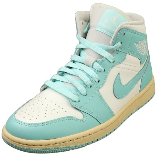 Nike Damen Air Jordan 1 Mid Trainers BQ6472 Sneakers Schuhe (UK 4.5 US 7 EU 38, sail Light Dew Muslin 132)
