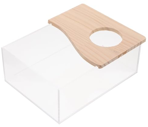 1pc Box Criceto Sandbox Spray Hamster Acqua Ciotola di Sabbia Bagno per Criceti Gabbia per Criceti Actylic Sabbia Bagno Critter Criceti Biancheria da Letto Gerbillo Cibo Lettiera Ratto