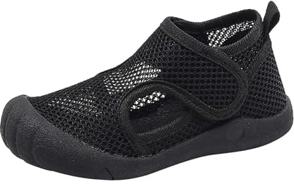 Sandalias para niños y niñas, zapatos para aprender a andar, de malla transpirable Baotou, antipatadas de un solo color, zapatos para niños, suela de goma antideslizante, zapatos de playa, zapatos