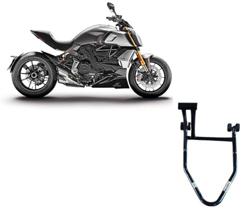 Cavalletto alzamoto alza moto per alzare sollevare la ruota posteriore mono braccio compatibile con Ducati Diavel 1200 1260 V4 COMPLETO INCLUSO DI PERNO