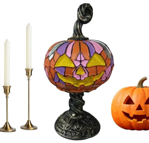 Pumpa Lampa LED Halloween Pumpaformad Nattduksbordslampa
