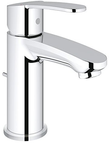 GROHE Eurostyle Cosmopolitan Einhand-Waschtischbatterie (S-Size, schnelle Befestigung, flexible Anschlussschläuche, Einlochmontage, langlebig), chrom, 23037002