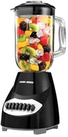 BLACK+DECKER 10-Speed Countertop Blender, BL2010BP, 6-Cup Plastic Jar, Dishwasher-Safe, Stainless Steel, Suction Feet