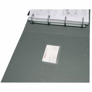 Connect Visitenkartentasche 95x60mm selbstklebend lange Seite offen VE=100 Stück