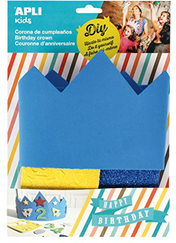 Apli Kids 14478 Eva-Schaum blau Geburtstag Krone passt für alle (One Size)