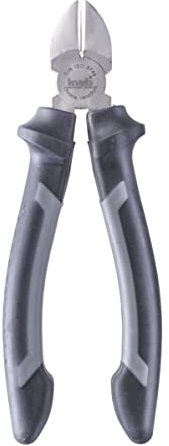 kwb Pince coupante diagonale 165 mm, poignée à 2 composants avec protection de la main, longue durée de vie, en acier CV, tranchants trempés, conforme à DIN ISO 5749, avec porte-pince