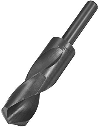 sourcing map 27 mm Bohrer mit reduziertem Schaft HSS 9341 schwarz oxidiert mit 1/2 Zoll Zylinderschaft
