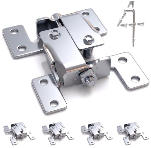 Countertop Joint Fasteners Double Action - 4-Pack, Adjustable Flip Bolt Fastener for Counter-top Table-top Connector Hardware, Miter Draw Bolt Joint Seam Woodwork Surface Connector Kit