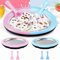 Rolled Ice Cream Maker Cream Roll Maker Ice Cream Roll Maker with 2 Spatulas Round Griddle Pan Healthy Homemade DIY Instant Ice Cream Maker 30 * 22.5cm (Blue)