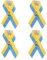 4 Stück Ukraine Schleife Anstecker, Ukrainische Flagge Pin Anstecknadel Blau Gelb Schleife Brosche Friedensknoten Ukraine Flagge Anstecknadeln Ukraine Pins Brosche für Rucksäcke Hemden,5cmx7.6cm