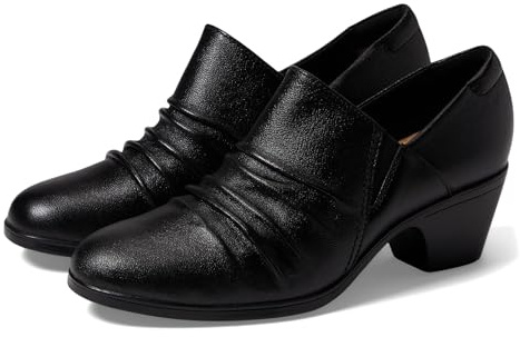 Clarks Women's Emily 2 Cove Pump, Black Leather, 6.5 UK