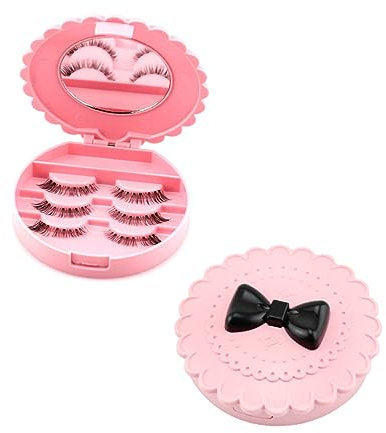 Beavorty 1pezzi Scatola Per Trasporto Extension Con e Design Chic Organizer Portatile Per Per Femminile Rosa