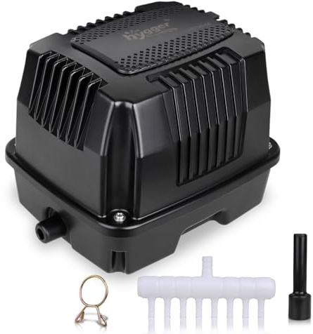 hygger Pond Aerator Pond Air Pump Linear Powerful Quiet Commercial Tank Air Pump for Koi Pond Aeration Waste Treatment Septic Fish Farm Hydroponic Aquariums Seafood Restaurant