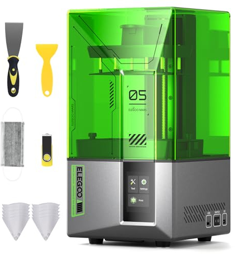 ELEGOO Mars 5 Impresora 3D Resina, 6.6 Mono LCD de 4K, Protección contra Sobrecalentamiento, Sensor Mecánico Inteligente, Nivelación Automática, Tamaño de impresión de 5.91 x 5.65 x 3.53 Pulgadas