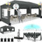 HOTEEL Faltpavillon 3x6 wasserdicht und stabil, mit 6 Seitenwänden, Pavillon 3x6 mit One-Push-Aufbau, Faltpavillon 3x6 mit 8 Windschutzstangen, Partyzelt 3x6 für Partys, Hochzeiten, Camping(Grau)