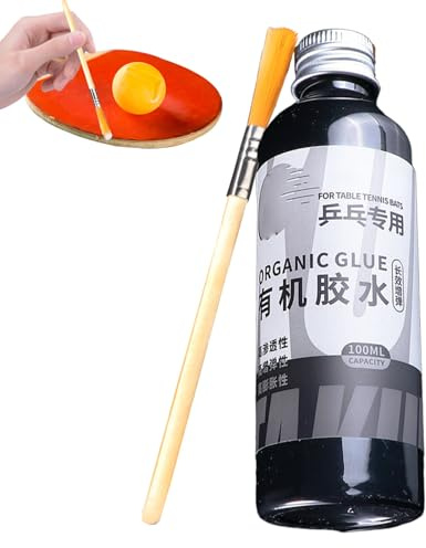 paddellim - 100 ml bordtennislim, snabbtorkande formel, slät borstspets | långvarig elastisk bindning | Racketgummilim montering, idealiskt reparation av träningsturneringar