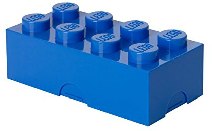 Room Copenhagen Boîte à Lunch LEGO® avec 8 Tenons – Alimentaire, Passe au Lave - Vaisselle, Boîte de Rangement Polyvalente, Trousse, Boîte à Goûter, 950 ml, bleu