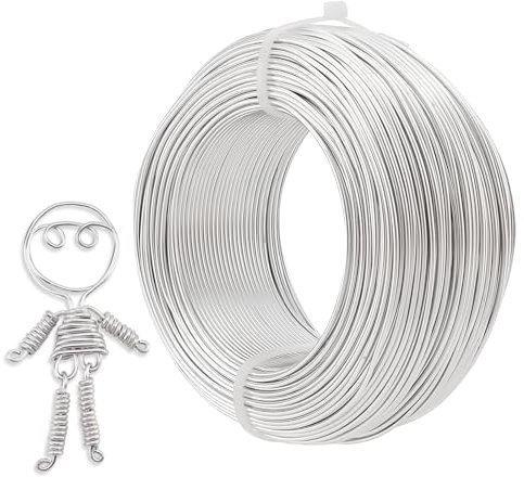 nbeads 1 Rolle 25M 3mm Aluminium Craft Draht Silber Für Schmuck Machen DIY Handbuch Kunst und Handwerk