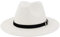 Zylione Fedora-Hut für Herren und Damen, Baumwollfilz, Fedora-Hut, großes Kostüm, Zubehör für Herren, Panama-Kappe, knautschbar, für Reisen, B-weiß, Einheitsgröße