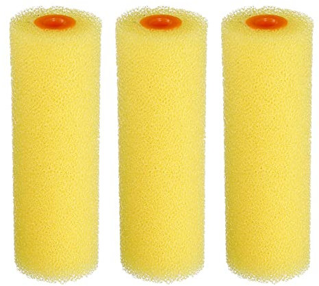 sourcing map Paint Roller Cover 4 Inch Small Texture Sponge Brush for Household Wall Painting Treatment 3Pcs