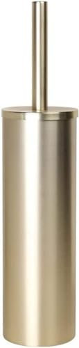 CHEYLIZI Toilet Brush and Holder - Brushed Gold Stainless Steel Bathroom Accessory
