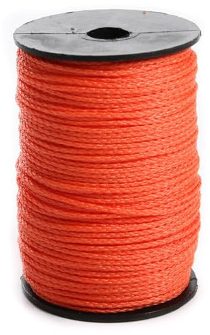 Maurerschnur Pflasterschnur Bau Schnur Verlegeschnur Orange Geflochten Lotschnur 1,7mm Bauschnur geflochtene Schnur (50m Orange)