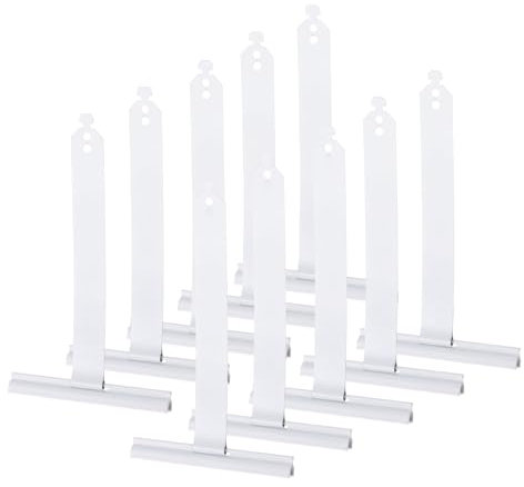 QUARKZMAN 10 Pcs Ressorts pour Volet Roulant Mini Ressorts de Volet Roulant Aluminium Plastifié Blanc Deux Trous de Perçage Ressort de Fixation