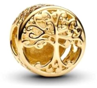 NUNUYAYA Abalorio Charms Argent Sterling 925 Breloque Pendentif Golden Tree of Life Charm Bead Compatible pour Femmes Filles Européen Bracelets Colliers