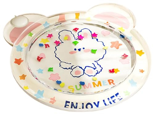 Esterilla de agua para bebés, alfombra de agua para bebés, alfombra de agua sensorial de dibujos animados, estrellas flotantes integradas, juguetes de desarrollo para niños y niñas
