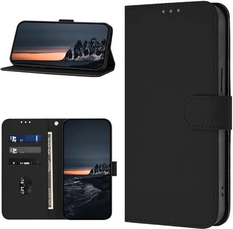YIRRANZD Cover per iPhone 12 / iPhone 12 Pro, Custodia a Libro in PU Pelle [Slot Carte] Premium Flip Caso Portafoglio, Antiurto Wallet Case Cover per iPhone 12 / iPhone 12 Pro (Nero)