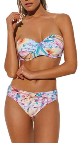 YSABEL MORA 82301 - Bikini Bandeau Tropical Copa D Mujer Color: Unico Talla: 90
