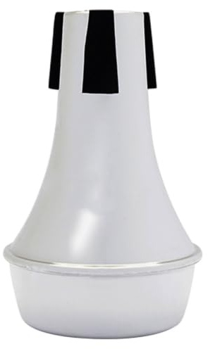 Toddmomy Professionell Abs Trumpetdämpare för Träning Mini Halvsluten Silverfärgad Mute Ljudreducering för Trumpetövning Nybörjaraccessoar