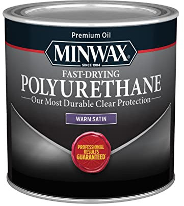 Minwax 23010 Fast Drying Polyurethane Satin, 1/2-Pint by Minwax