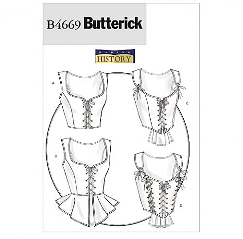 Butterick Damsömnadsmönster 4669 historiska kostym korsetter