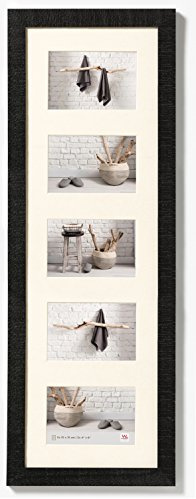 walther design Marco de Fotos Negro 5X 10x15 cm galería con passepartout, Home Marco de Madera HO515B