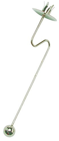 Inge-glas Balance Kerzenhalter Champagner oder Silber Glanz Metall 18cm (Silber)