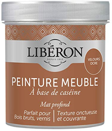 Libéron Peinture meuble à base de caséine, Velours ocre, 500 ml (Lot de 1)