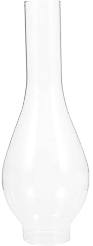 TEHAUX Abat-Jour Transparent En Verre Pour Lampe À Pétrole Cheminée De Remplacement 9.65In Style Rétro Résistant À La Chaleur Pour Lampes À Huile Et Décoration Intérieure