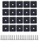 20 Stück rutschfeste Gummifüße, Gummi-Möbel-Pads, 23 mm, quadratische Gummi-Stuhlbein-Bodenschoner mit Schrauben, rutschfeste und kratzfeste Pads für Gartenmöbel, Stühle, Holzbodenschutz-Pads