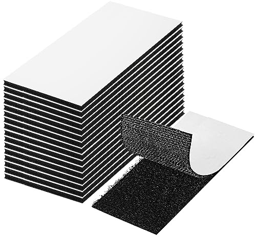 EOTW Klettband Selbstklebend Extra Stark, Doppelseitiges Klettverschluss Selbstklebend Schwarz für Wände/Boden/Tür/Gläser/Metalle