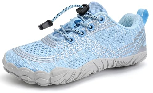 Water Shoes Barefoot Kids Boys Girls Toddlers Aqua Swimming Wet Reef Shoes for Beach Pool Water Sport Non-Slip Quick Drying（Pale Blue 30）