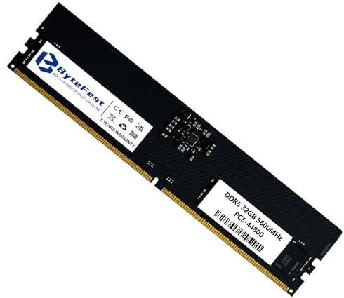 ByteFest 32GB DDR5 RAM 5600MHz PC5-44800 CL46 UDIMM 1.1V 288 Pin Desktop Computer Aggiornamento RAM del modulo di memoria