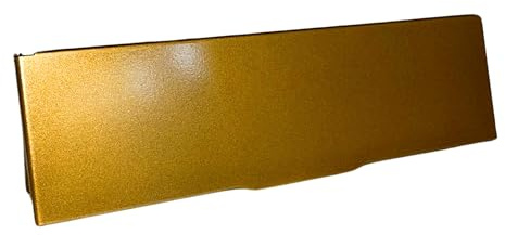 Horizontal Letterbox Draught Excluder | Front Door Mail Box Strong Magnetically Sealing Letterbox Draft Excluder | Made in the UK | Metal Construction Magflap® MK3 | (Brass Effect) | Magman®