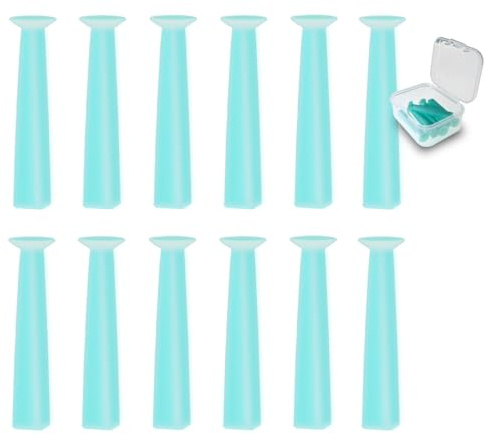eagosion Kontaktlinsen Sauger Set, 12 Stück Silikon Kontaktlinsenentferner mit Aufbewahrungsbox, Einsetzhilfe für Hartlinsen & RGP, Formstabile Linsen, Tragbares Reinigungswerkzeug für RGP/OK Lens