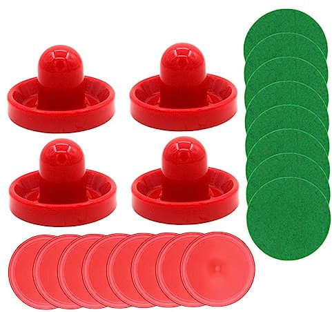 Happyyami Air Hockey Pucks und Pusher 20 Stück Kunststoff-Pucks für Air Hockey Tisch Lustiges Spielzubehör für Die Ganze Familie