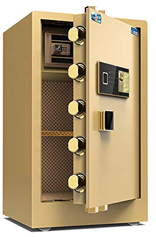 NTALJC Caja Fuerte Caja Fuerte de Acero para Oficina en el hogar Caja Fuerte con Teclado para Hotel de Oficina en casa (Color: Dorado, Tamaño: 48x42x80cm)