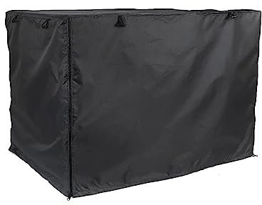 Hangsu Caisses pour chien 61/76/91/106,7 cm Niche pour petits et grands chiens en tissu Oxford avec deux ouvertures d'aération de porte et fenêtre