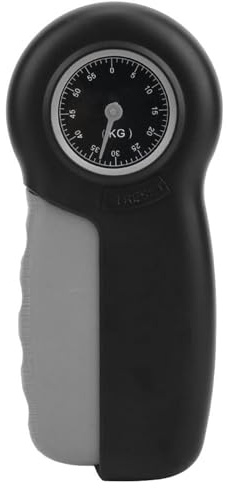 BuyWeek Dynamomètre à Main, Mesure de la Force de Préhension Mécanique Testeur de Force de Poignet avec un Grand Écran (Gris Noir)
